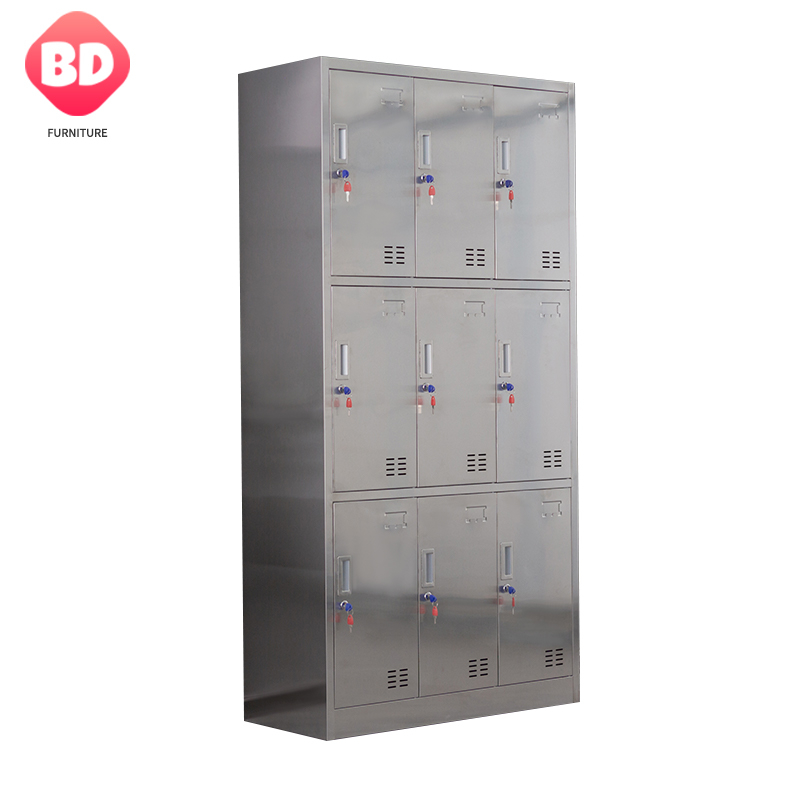 Cerremateros de acero inoxidable de 9 puertas