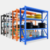 Rack de almacenamiento de estante de acero de servicio pesado de almacén de supermercado, rejilla de almacenamiento de acero ajustable, estantes de almacenamiento de metal industrial