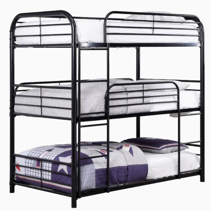 Tres capas Bunk Bed Triple para adultos Bunk de acero marco de metal
