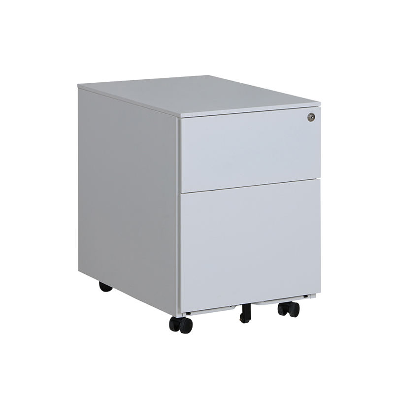 Pequeño gabinete de almacenamiento móvil de 3 cajones móviles de metal vertical con pedestal móvil de cajón