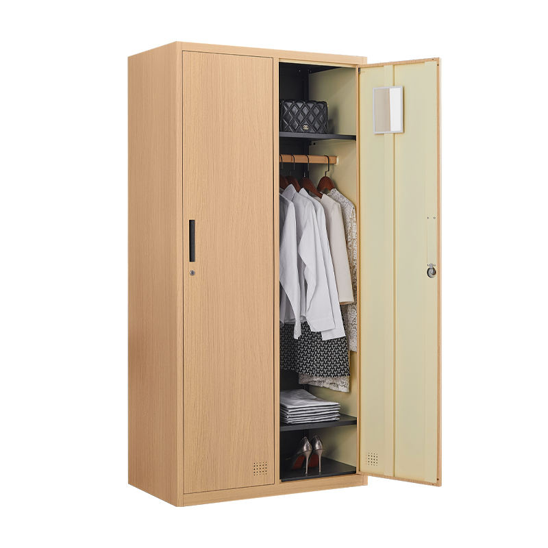 Espacio de venta caliente que ahorra 2 puertas Metal Sports Beach Armario de madera como gabinete