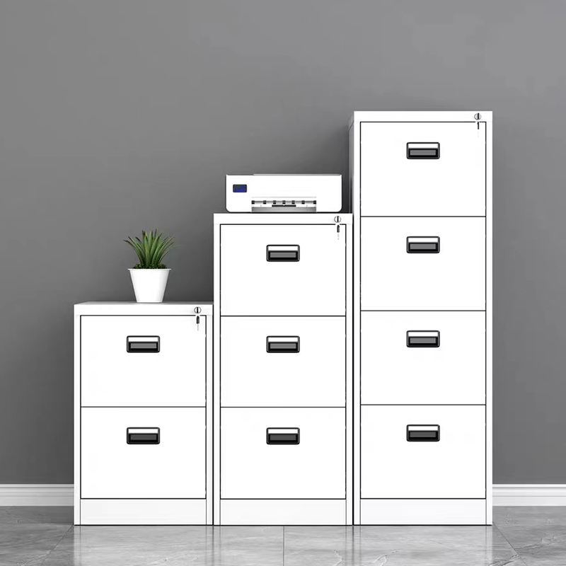 Archivo de archivos de metal de 3 cajones, armador de acero vertical con cajones
