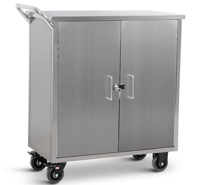 Cartero de carrito de acero inoxidable Cajón Cartero de laboratorio Equipo de equipos de equipos de carro móvil