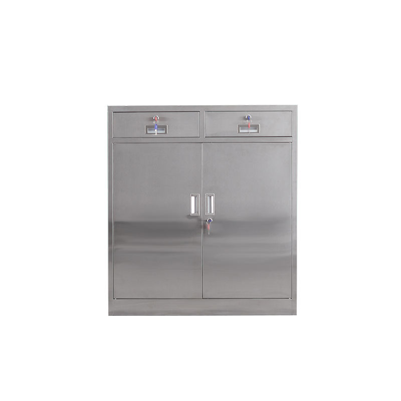 Gabinete de almacenamiento de archivos de acero inoxidable para la puerta de vidrio del hospital para una oficina y taller
