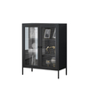 Gabinete de metal colorido muebles para el hogar más reciente diseño de fábrica de fábrica de acero metálico de alta calidad con armarios de puertas de vidrio