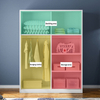 Precio competitivo de dos puertas varios patrones gabinete impreso de puerta corredera
