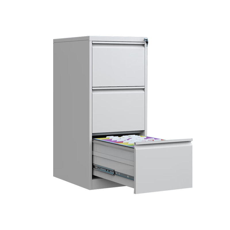 Archivo de archivos de metal de 3 cajones, armador de acero vertical con cajones