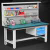Banco de trabajo de 3 cajones de alta calidad, Banco de trabajo de acero de metal industrial para laboratorio y taller, banco de trabajo antiestático con cajones