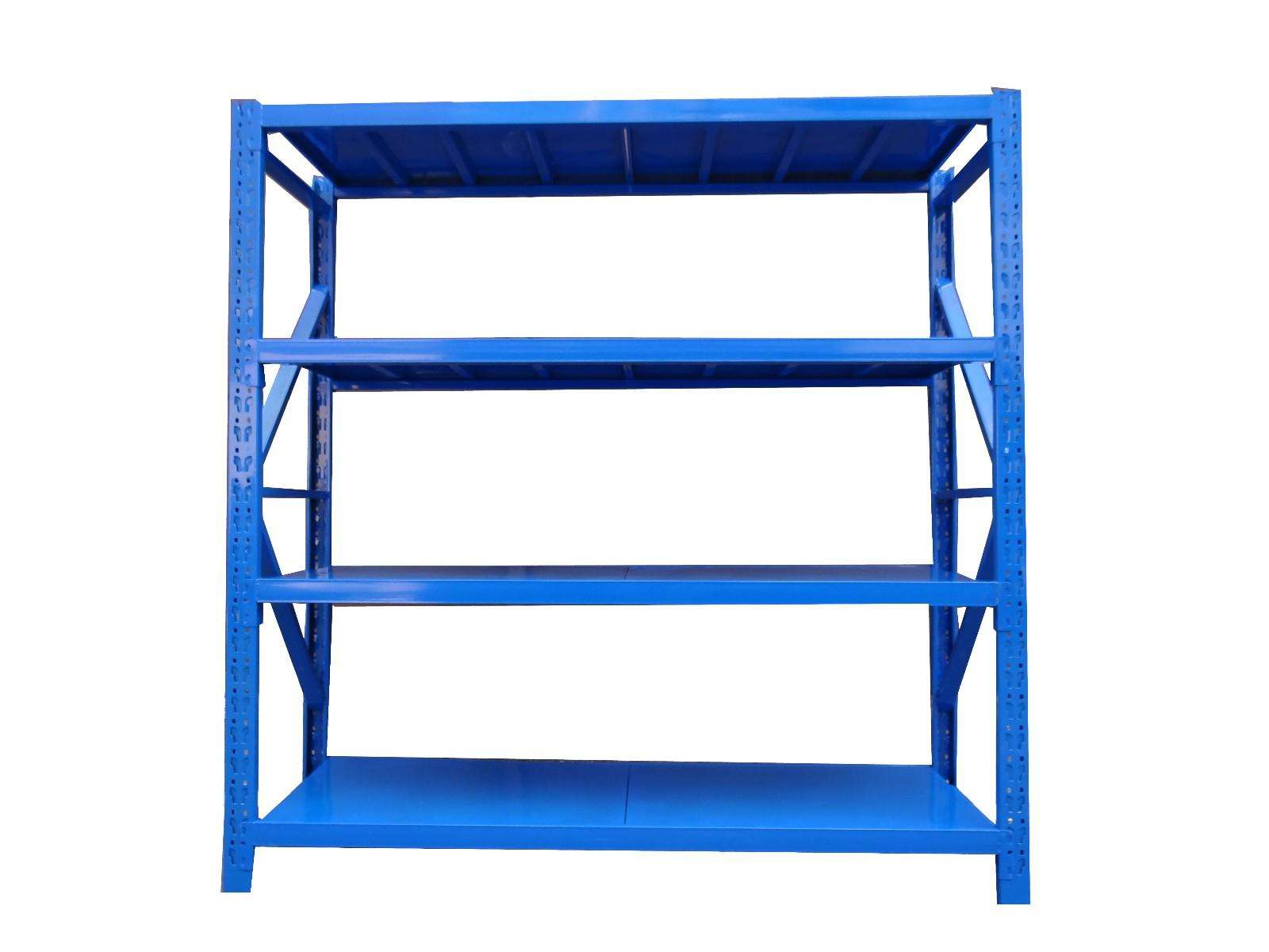 Pastel de almacén de Shevles ajustable de servicio medio hecho en China Metal Storage Steel 4 niveles