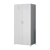 Armario vertical elegante y elegante de armario de doble puertas con patas con piernas y piernas altas