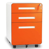 Equipo de oficina Round Steel 3 Cajón Pedestal Mobile Pedestal Gabinete de almacenamiento móvil con ruedas