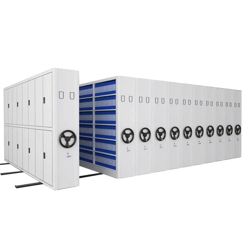 Alta capacidad de carga Compactación de archivos compactos de metal Archivo móvil Gabinete de almacenamiento de acero Compactor móvil