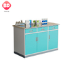 Medicina de diseño minimalista moderno Gabinete de acero de metal para jardín de infantes y clínica dental oral con tres puertas y tres sorteos