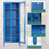Gabinete de metal colorido muebles para el hogar más reciente diseño de fábrica de fábrica de acero metálico de alta calidad con armarios de puertas de vidrio