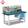 Banco de trabajo de acero de servicio pesado Ajustable y Banco de trabajo personalizado con cajones, Banco de trabajo de metal industrial para laboratorio y taller