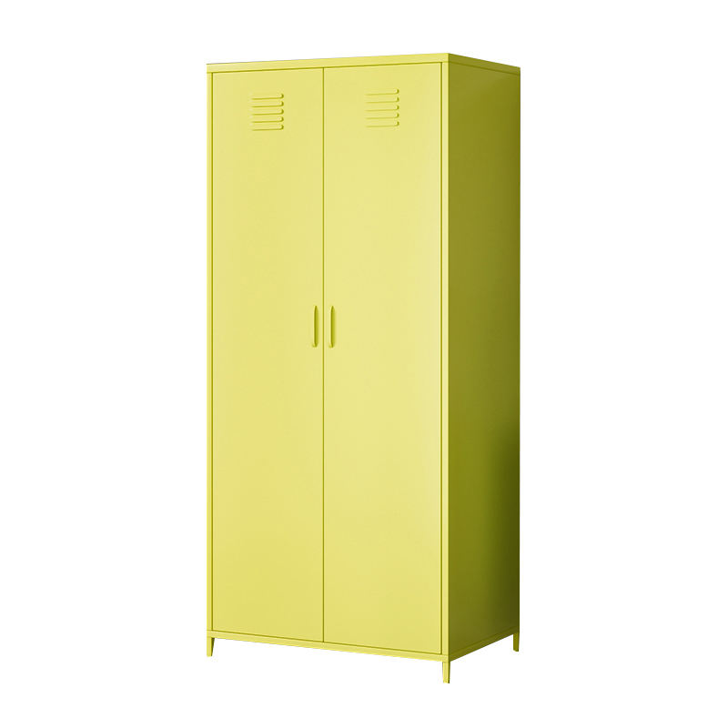 Armario vertical elegante y elegante de armario de doble puertas con patas con piernas y piernas altas