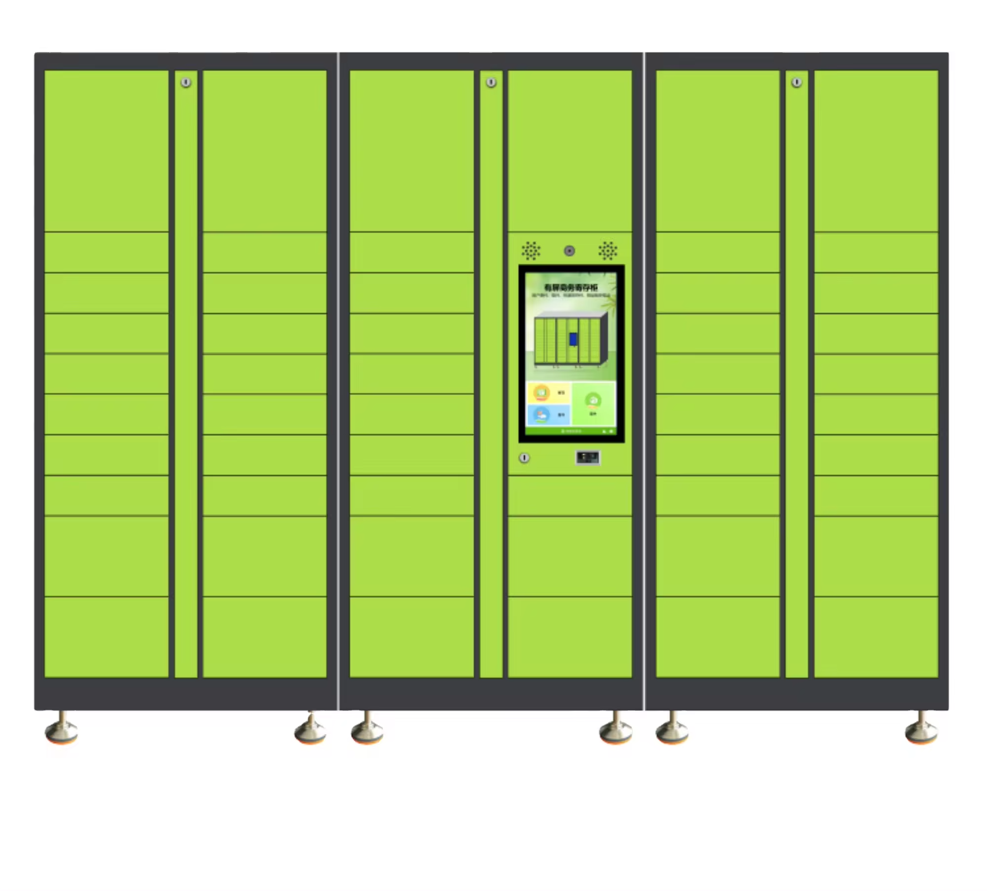 Locker de paquete inteligente de gabinete de metal inteligente inteligente personalizado con envoltorio de entrega de pantalla táctil Express Eletronic Lockers