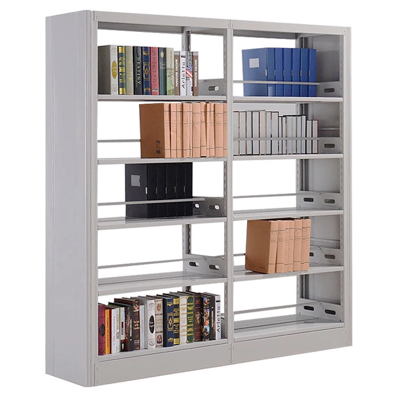 Muebles de la escuela de la universidad Biblioteca de doble cara estantería de libros de acero estantes de metal hierro moderno aceptable