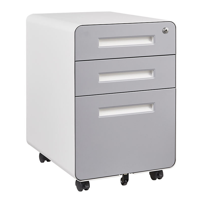 3 cajones Pedestal Mobile Gabinete Compactor Móvil Archivo Pedestal móvil con cojín