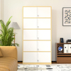 Precio barato marco ancho meta gabinetes verticales de madera blanca arbatil de grano de madera de madera como archivador