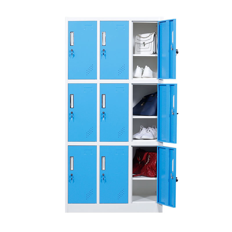 Acero 9 casillero de compartimento loker para gimnasio armadietto della scuola dureza de metal casillero
