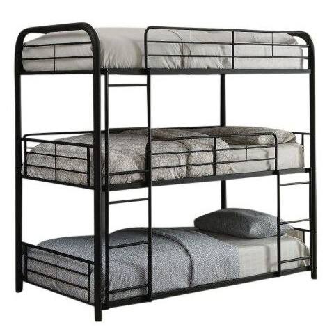 Tres capas Bunk Bed Triple para adultos Bunk de acero marco de metal