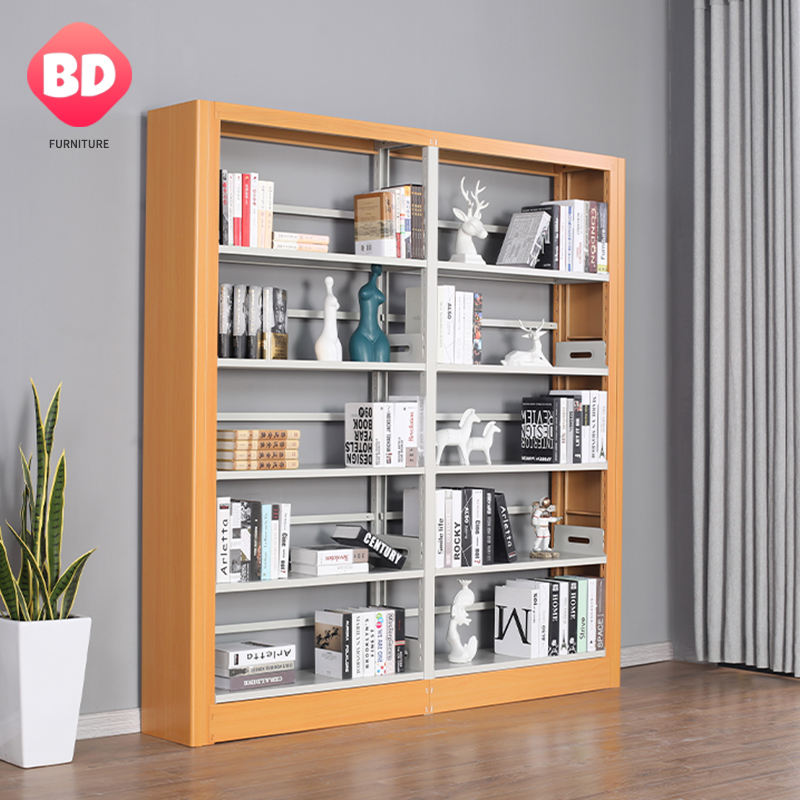 Estantería industrial estantería de biblioteca de hierro biblioteca biblioteca biblioteca gabinete