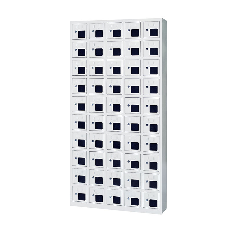 Gabinete de almacenamiento de teléfonos móviles de 50 puerta de estilo moderno con ventana acrílica