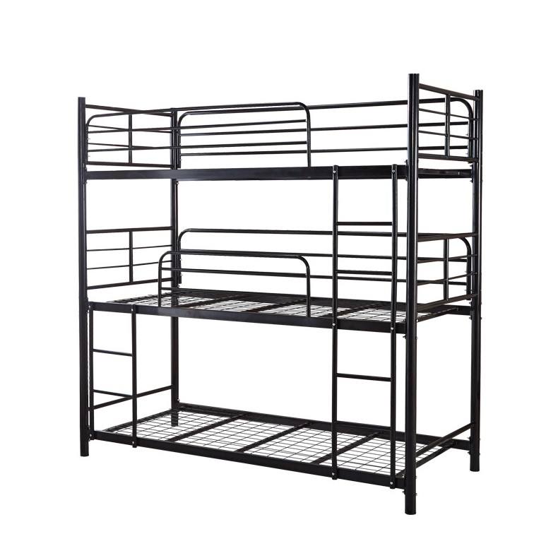Tres capas Bunk Bed Triple para adultos Bunk de acero marco de metal