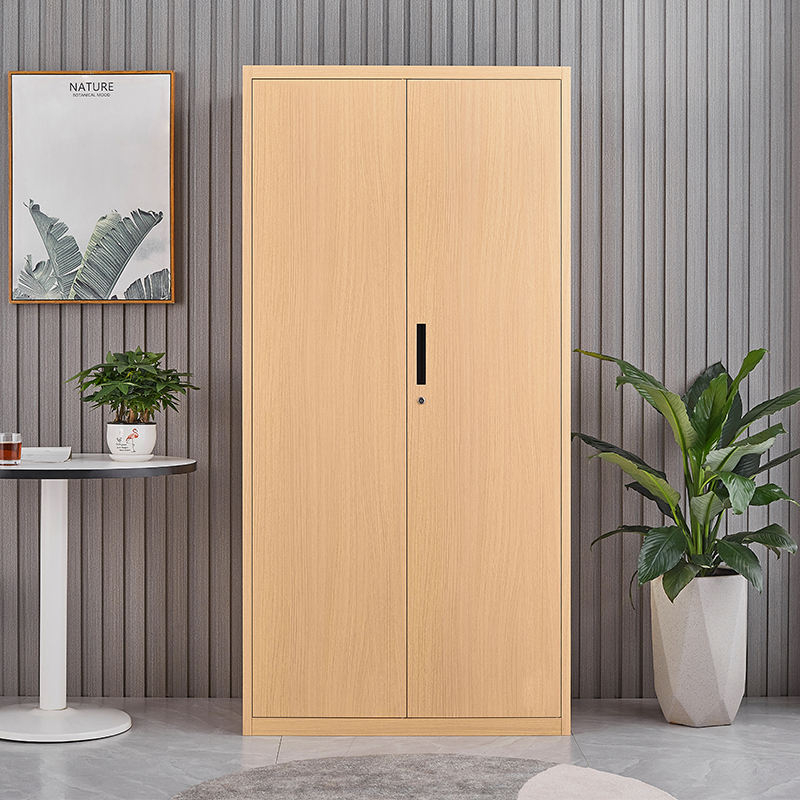 Madera Gabinete de almacenamiento de 2 puertas en venta Estación de trabajo de la oficina Madera vertical como casillero
