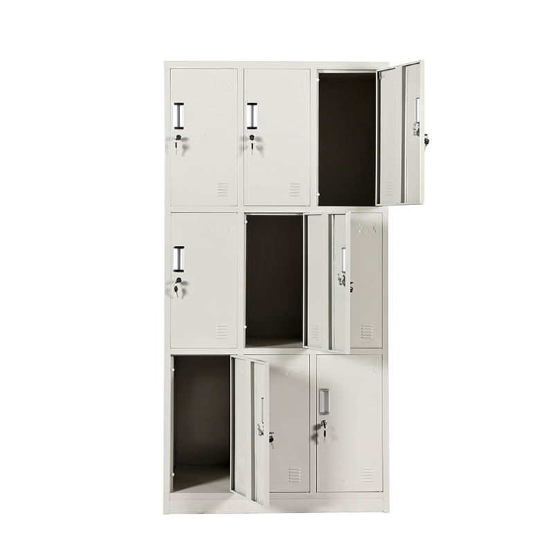 Gabinete de casillero de almacenamiento de metal de 9 puertas vestuario de gimnasio de acero KD Catinete de acero en venta Gimnasio
