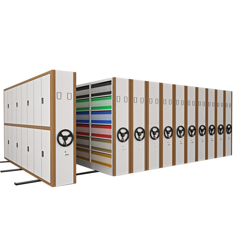 Archivos de acero grandes estanterías móviles de metal móvil archivador de archivos de archivo compactador de masa de espacio completo estantería móvil