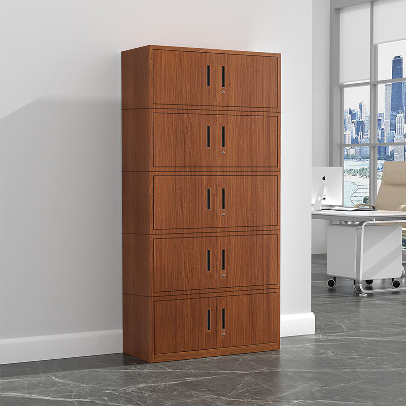 Venta caliente Muebles de la oficina Gabinete de almacenamiento de acero Gabinete de grano de madera de madera como Archivo