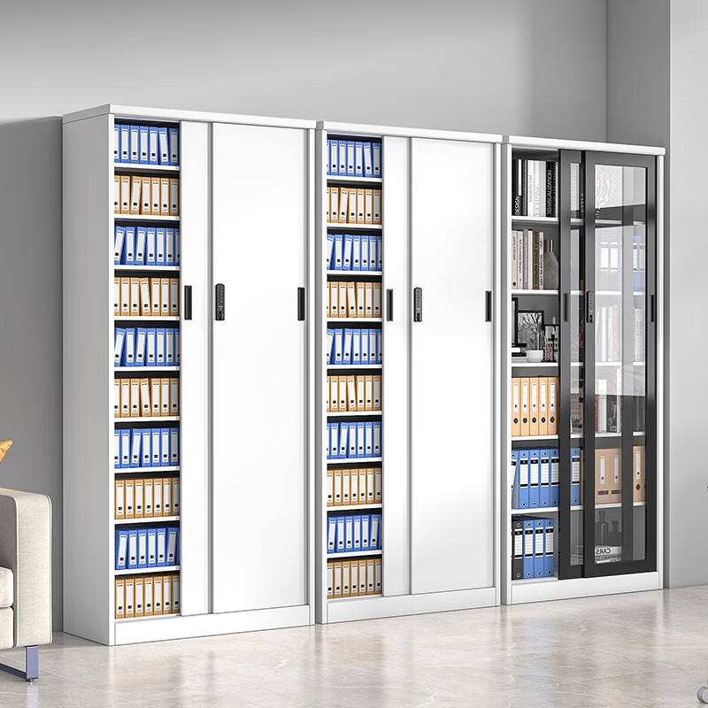 Fábrica directamente de dos puertas que presentan el armario de almacenamiento Documentos de la puerta corredera Documentos del libro