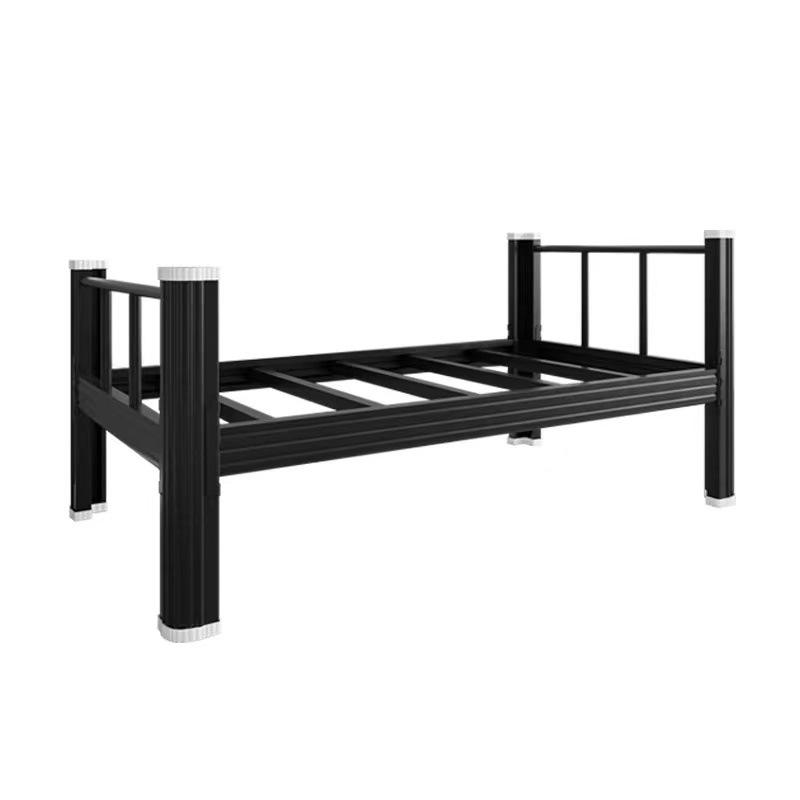 Cama de hierro único Bed blanca y negra Metal Metal Diseños de cama individual en Pakistán
