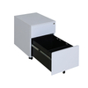 Pequeño gabinete de almacenamiento móvil de 3 cajones móviles de metal vertical con pedestal móvil de cajón