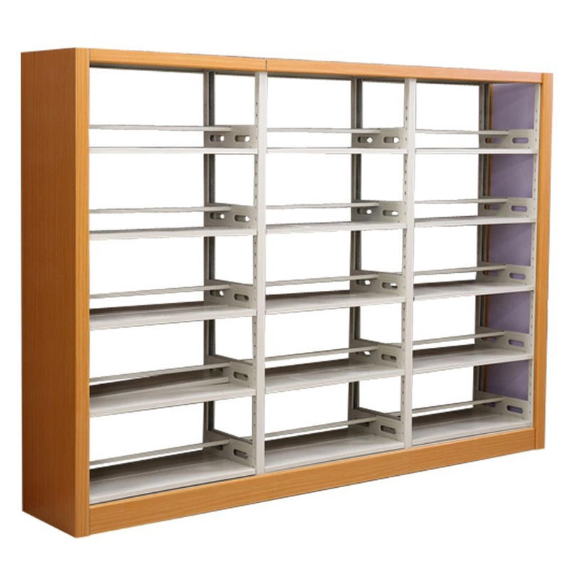 Muebles de la escuela de la universidad Biblioteca de doble cara estantería de libros de acero estantes de metal hierro moderno aceptable