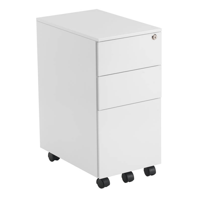 Office Mobile Pedestal Archiving Gabinete de acero móvil para el documento 3 Cajones