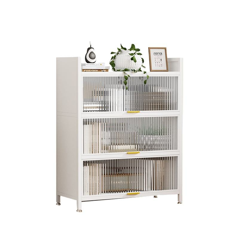 Precio de alta calidad, precio favorable tres puertas y cuatro pisos de estantería de metal adecuada para salas de estar de oficinas y escuelas.