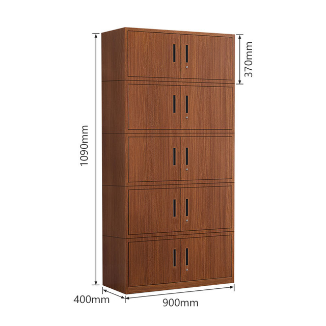 Madera de gran capacidad, como muebles de oficina, de almacenamiento de cinco puertas de metal de almacenamiento con registro de archivos Datos de acero bloqueable