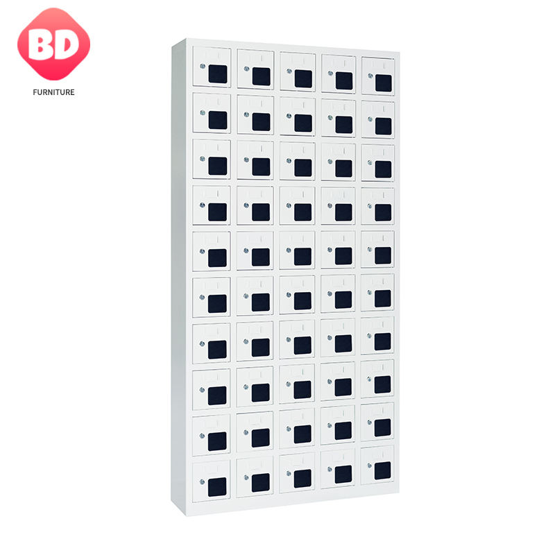 Gabinete de almacenamiento de teléfonos móviles de 50 puerta de estilo moderno con ventana acrílica