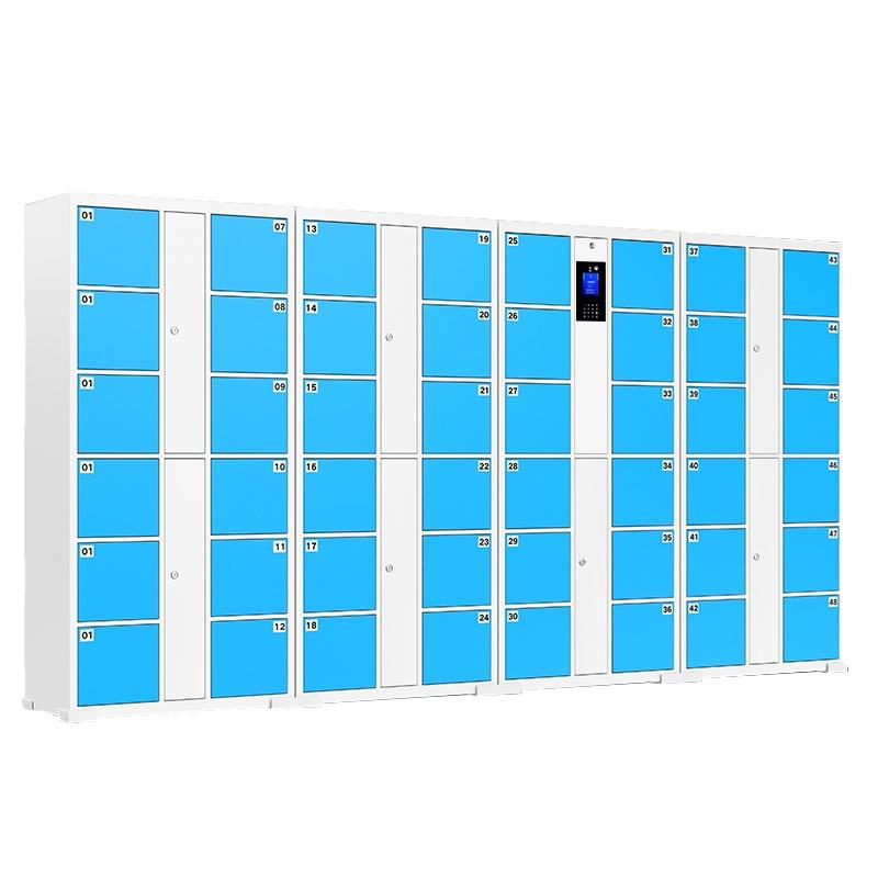 Precio competitivo, múltiples opciones de color, gabinete de almacenamiento de bolsas electrónicas de 48 puertas, gabinete de entrega de artículos de reconocimiento facial